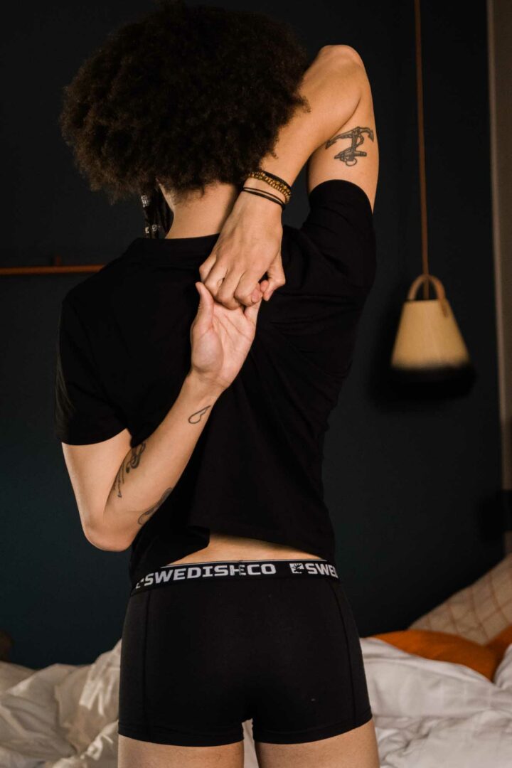 Black organic boxer briefs