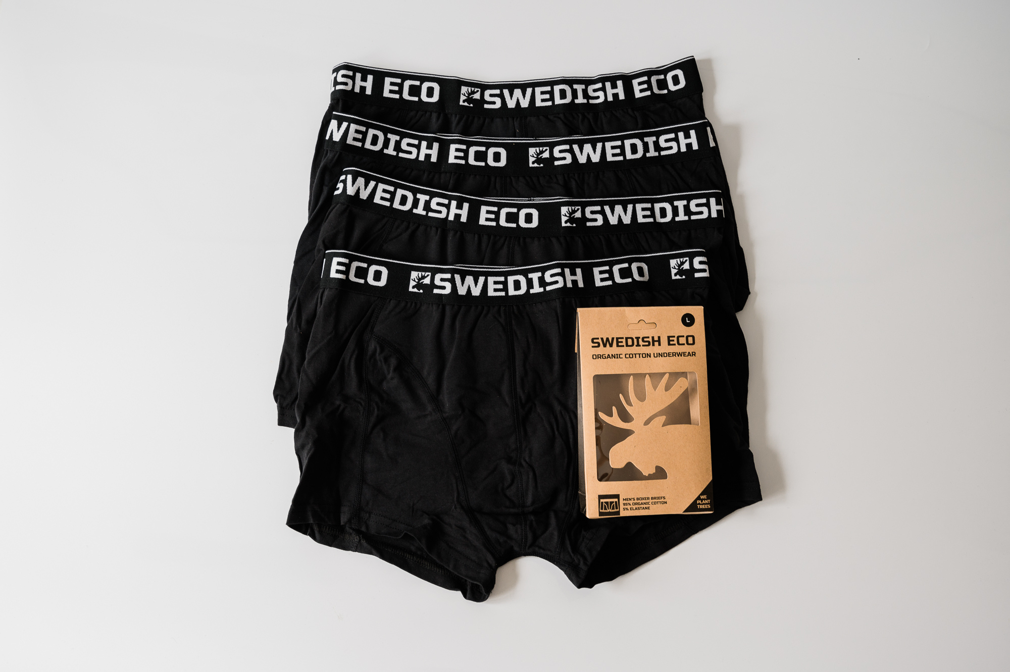 Black Organic Boxer Briefs - Swedish Eco